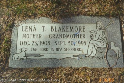 Lena Blakemore Headstone - Jody Page - March 2000